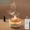 UFO Rotating Raindrop Humidifier Colourful LED Night Light Desktop Mute Spray Aromatherapy Machine Home Air Humidifier Diffuser