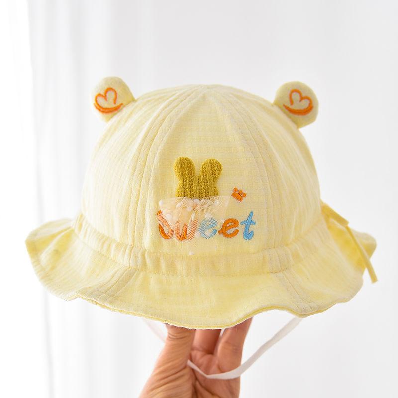Cute Baby Bucket Hat Spring Autumn Thin Sun Protection Cap Adorable Infant Fishing Hat For Boys And Girls