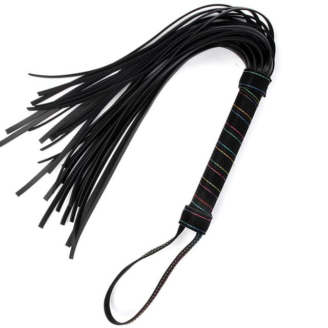 Bondage Boutique Slim Leather Riding Crop Horse Whip Pony Spanking Knout BDSM Lash Fetish Flogger Sex Toys for Women/Couples