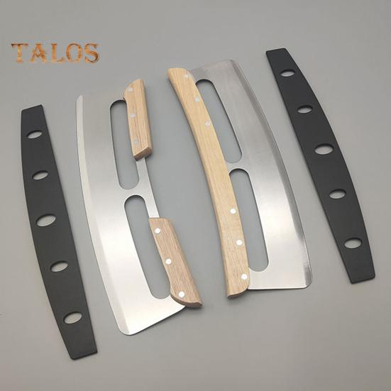 Нож для пиццы Rocker Blade Острый нож для пиццы Rocker Slicer из нержавеющей стали с защитным чехлом Аксессуары для печи для пиццы