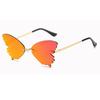 New European and American style sunglasses for men and women, celebrity-inspired, fashionable, unique, frameless, butterfly-shaped, and quirky