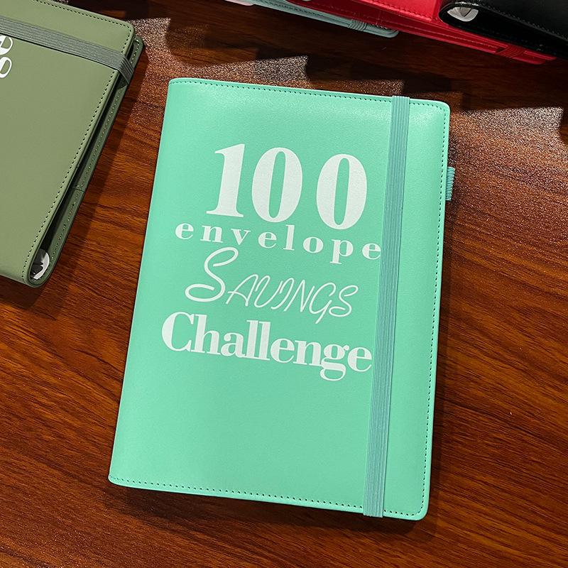 New binding 100 Envelope Challenge Binder for Couples 100 Day Challenge Handbook Savings Notebook Office stationery