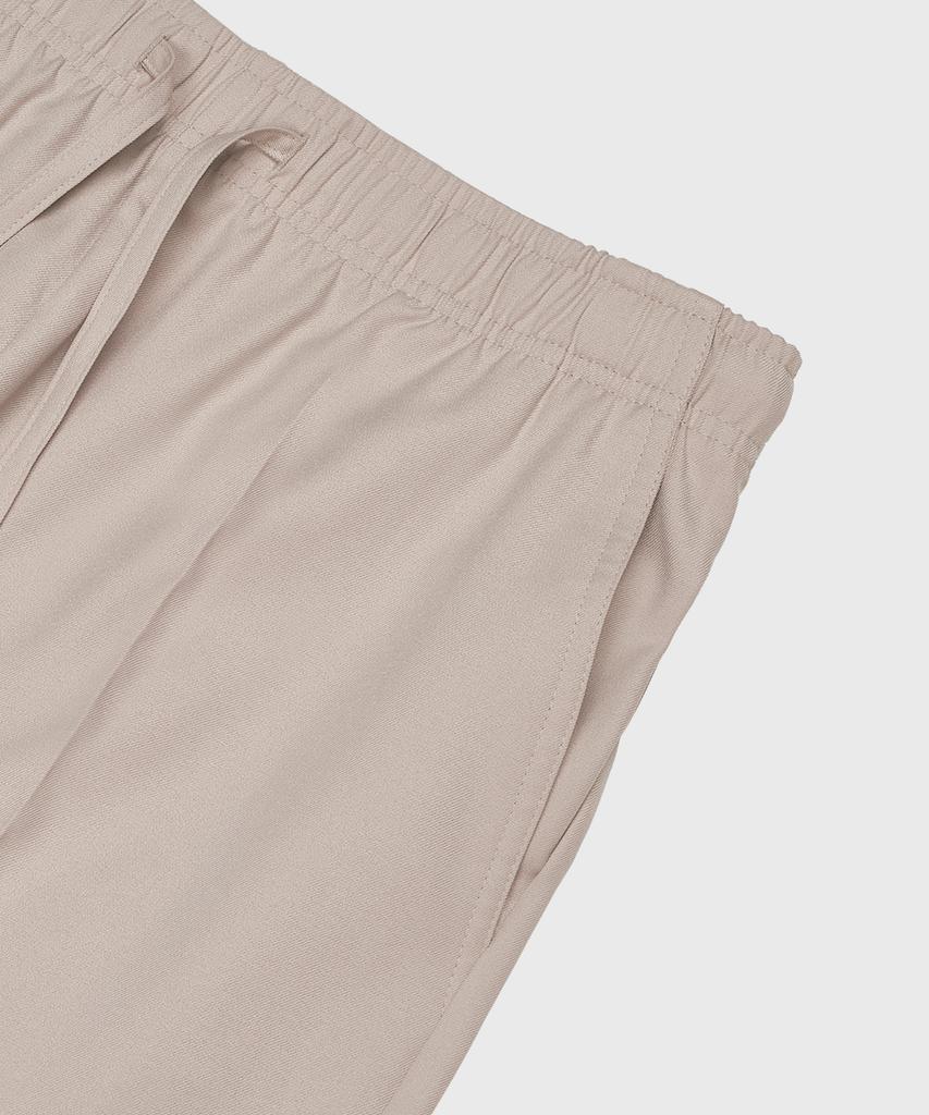 LEMAIN SECOND Easy Semi-Wide Elastic Waist Slacks [Beige]
