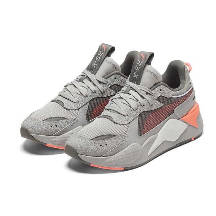 Puma Rs-X Износостойкие Ретро Спортивные Повседневные Кроссовки Унисекс Серые Красные 369818-06