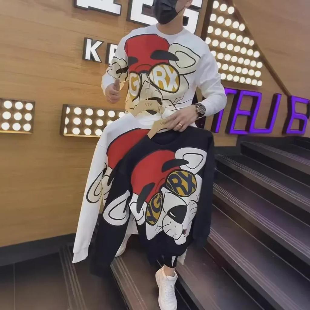 2024 Мужская модная американская толстовка Heavyweight - Коллекция Осень и Весна