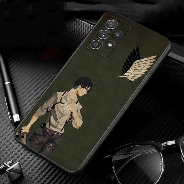 Силиконовый чехол для Samsung Galaxy A51 A12 A21s A71 A31 A02s A11 A41 A01 A02 A72 A42 A52 A32 A22 в виде ракушки аниме Shingeki No Kyojin