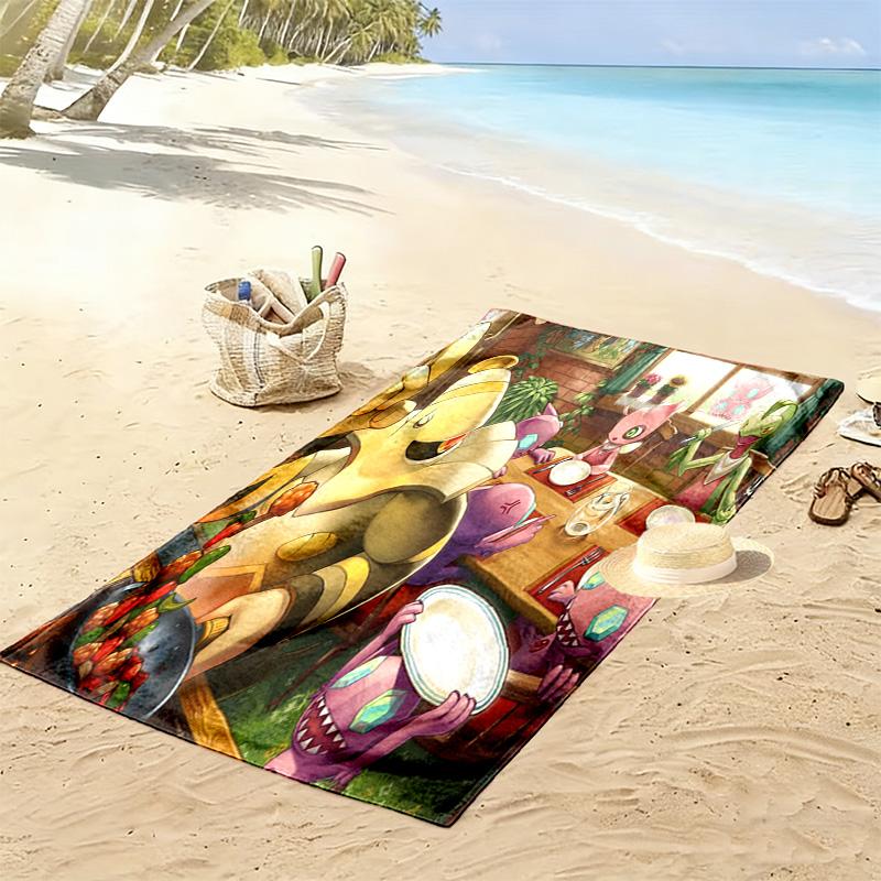 Whimsical Creature Collection beach towel Outdoor camping beach quickdrying swim towel seaside swim beach Comfort beach towel