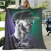 Пледы с принтом рэпера Anuel AA Фланец Теплый плед мягкий и удобный домашний дорожный плед для кровати пледы для пикника подарок на день рождения