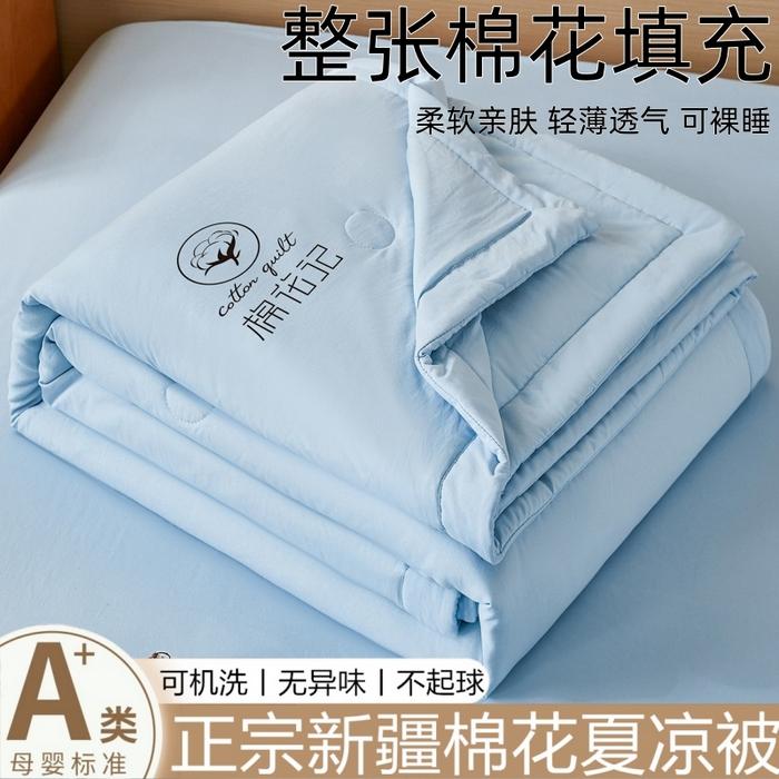 Double color matching Xinjiang cotton summer cool quilt