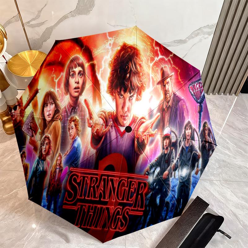 Halloween horror thriller Stranger Things Umbrella home essential wrought iron eight legged multifunctional travel camping essential umbrella V15