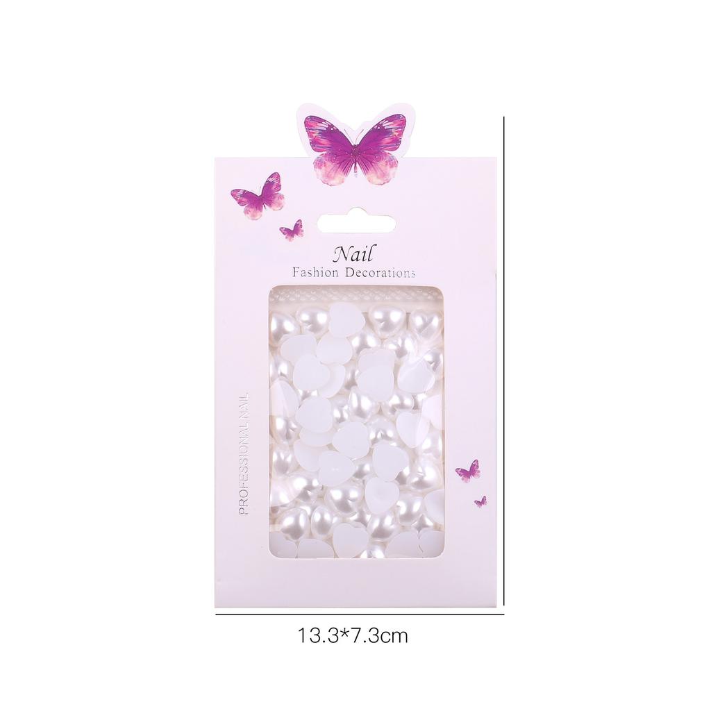 Bagged Three-Dimensional Butterfly Love Nail Art Jewelry Abs Resin Nail Art Pearl Nail Art Decoration Change