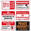 Putuo Decor No Trespassing Tin Signs Warning Plaque Metal Video Surveillance Wall Art Poster Plate Yard Iron Painting Stickers