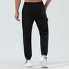 Men Pants Elastic Waist Quick-drying Loose Solid Color Pockets Stretchy Daily Wear Casual