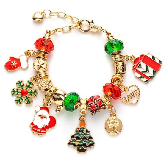 1 коробка Рождественский браслет-календарь для девочек на рождественскую тему Обратный отсчет на 24 дня с 2 наборами для изготовления браслетов и 22 очаровательными бусинами своими руками Лучшие подарки