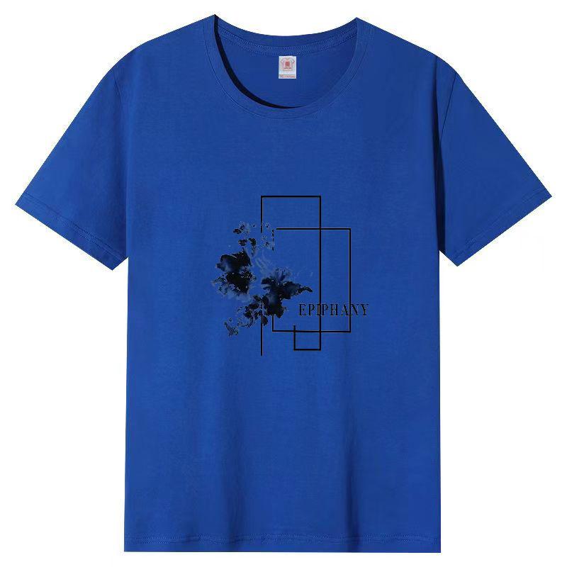 Футболка из хлопка с короткими рукавами для женщин 2024 года, новые модные свободные топы средней длины