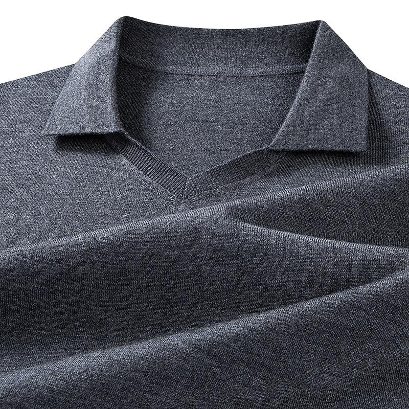 FAPAI Мужской свитер поло с высоким воротником из смесовой кашемировой и ягнячьей шерсти
