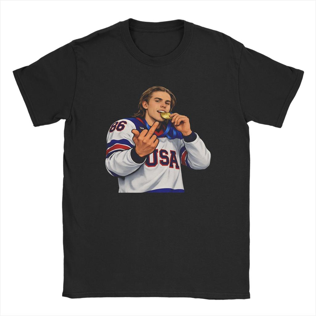 Hockey Hughes 86 USA T Shirt Summer Aesthetic T Shirts Cotton Novelty Tee Shirt For Unisexs ShortSleeved Pattern Tops