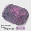 German Steel Wire Pot Brush Set - 10 Pcs: Soap Powder, Polishing, Rust Removal, Household Cleaning