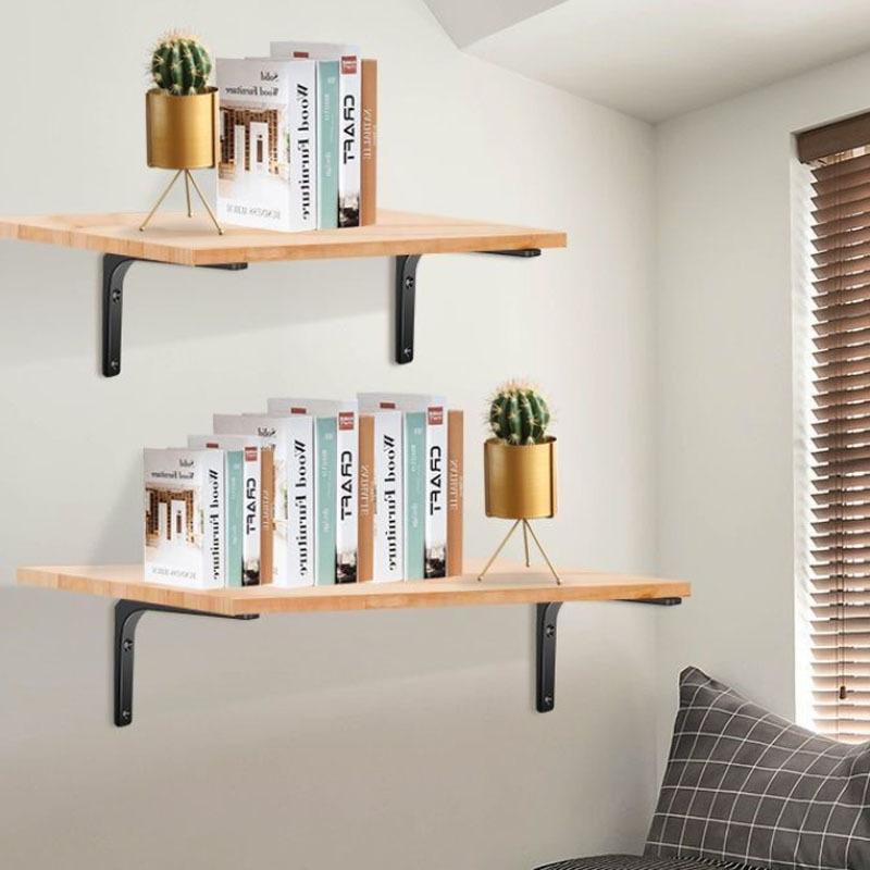 2 шт. L-образный кронштейн для полок, усиленный, утолщенный и расширенный, скрытый, угловой кронштейн