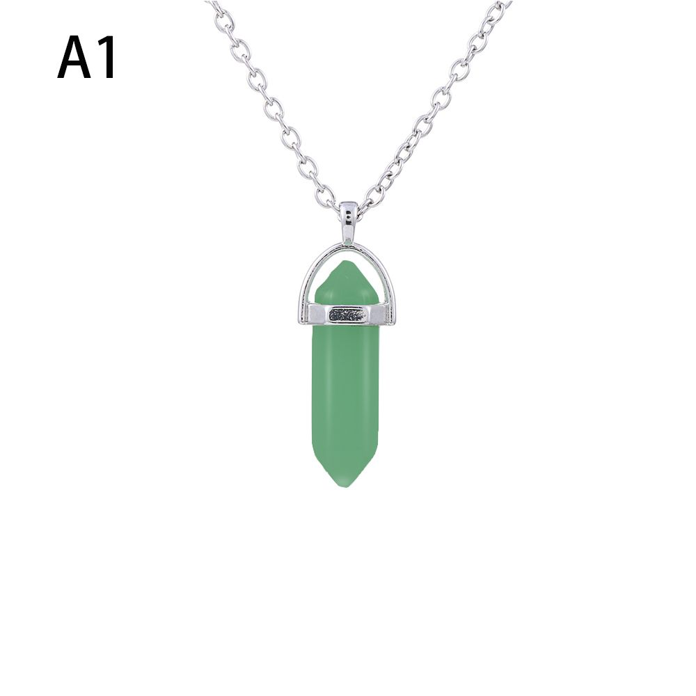 Покрытая чакра гексагональный натуральный кристалл ожерелье кварцевая цепочка камень кулон ювелирные изделия аксессуары