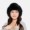 Windproof Faux Fur Bucket Hat Elegant Warm Fisherman Hat Personality Ear Protection Hat  Ladies