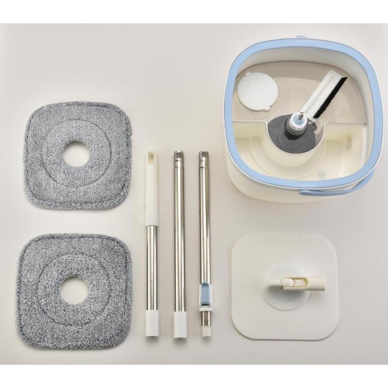 Spin Mop Bucket With Rotating Twisted Drying System For Home Cleaning Efficiency