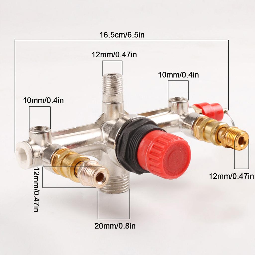 Переключатель контроля давления воздушного компрессора с для клапанным блоком управления Регуляторы Манометр 90-120PSI Безопасность для клапана Durab