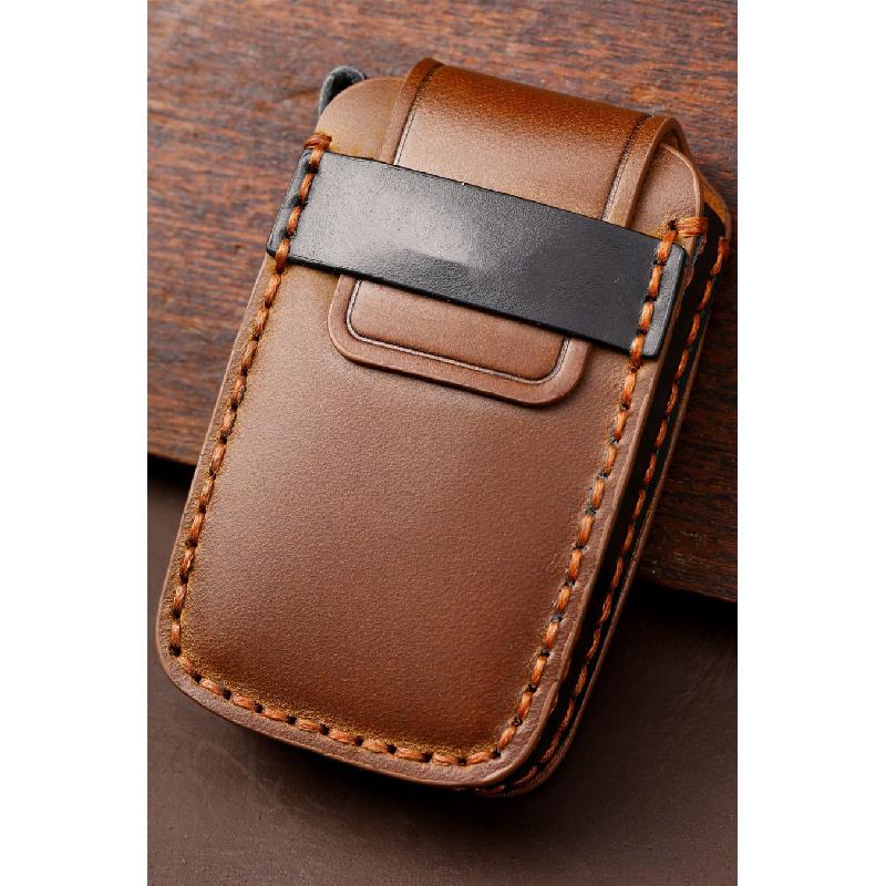 Genuine Leather Car Key Case With Keychain And Chain For Land Rover