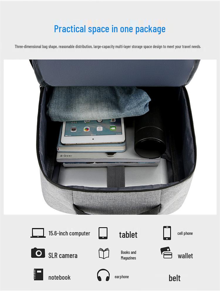 Мужской многофункциональный деловой рюкзак с USB-зарядкой и большой вместимостью