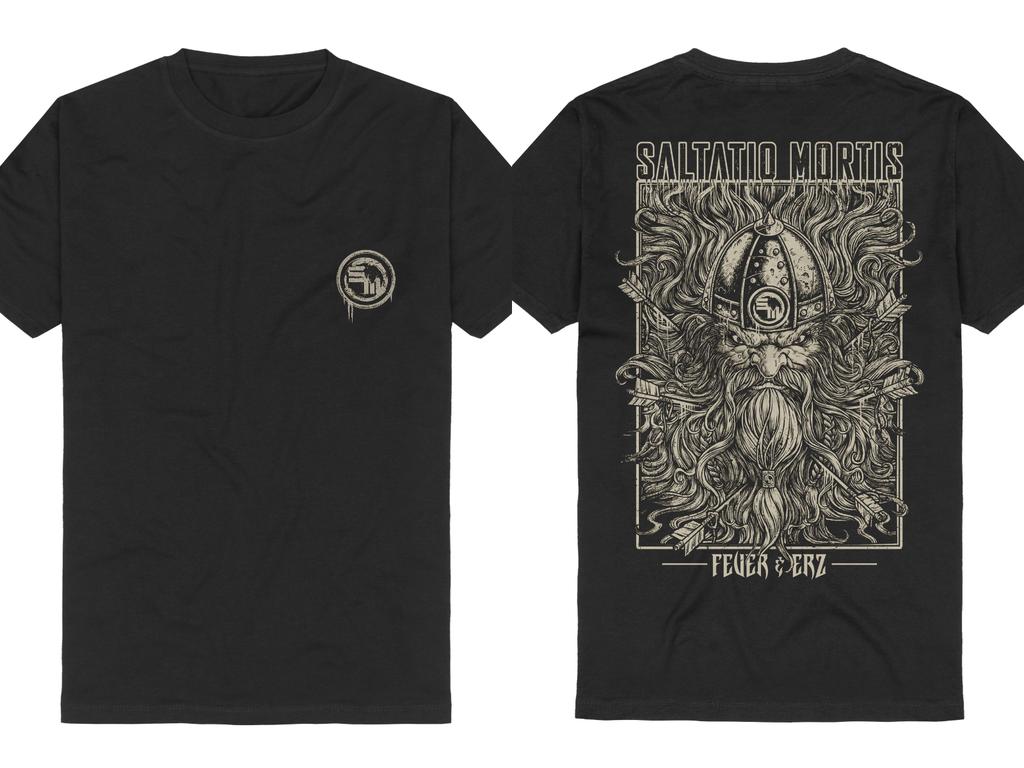 Футболка с немецкой металлической музыкой, мужская, хип-хоп, рок, панк-группа Saltatio Mortis Schild Und Schwert, короткие рукава, повседневные, свободные топы