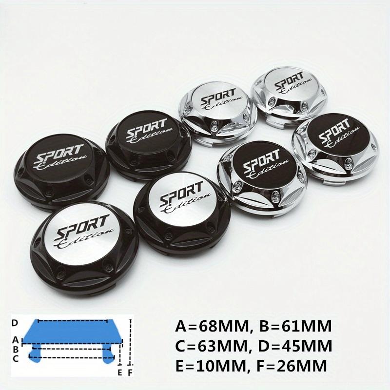 4PCS Wheel Hub Center Caps Sport Edition Diameter Car Wheel Dust Cover Tire Center Badge Covers Auto Wheel Accessories