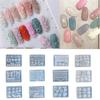 Pack of 12 Multifuntional Small Silicone Molds for Nail Art Decorations Featuring Leaves Plant Nail Art Molds for Craft