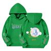 Kids' Long Sleeve Loose Pullover Letter Print Drawstring Hooded Sweatshirt