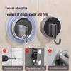 Adhesive Hooks for Kitchen & Bathroom - Punch-Free, Traceless & Vacuum Load-Bearing