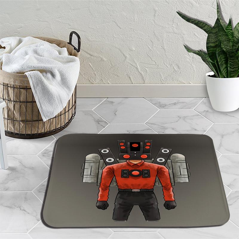 Skibidi Toilet Door Mat Speakerman Camera Man Soft Tufted Bedroom Bedside Carpet Home Decoration Area Rug Cartoon Kitchen Bath Mat