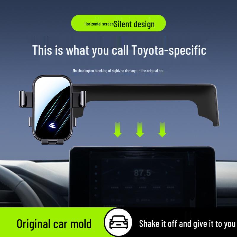 Держатель для телефона на экран автомобиля Toyota - Горизонтальное зеркало с бесшумным креплением для навигации