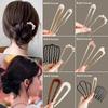 Luxury Pearl U-Shaped Hairpin: Four-Tooth Comb for Secure Bun Updos.
