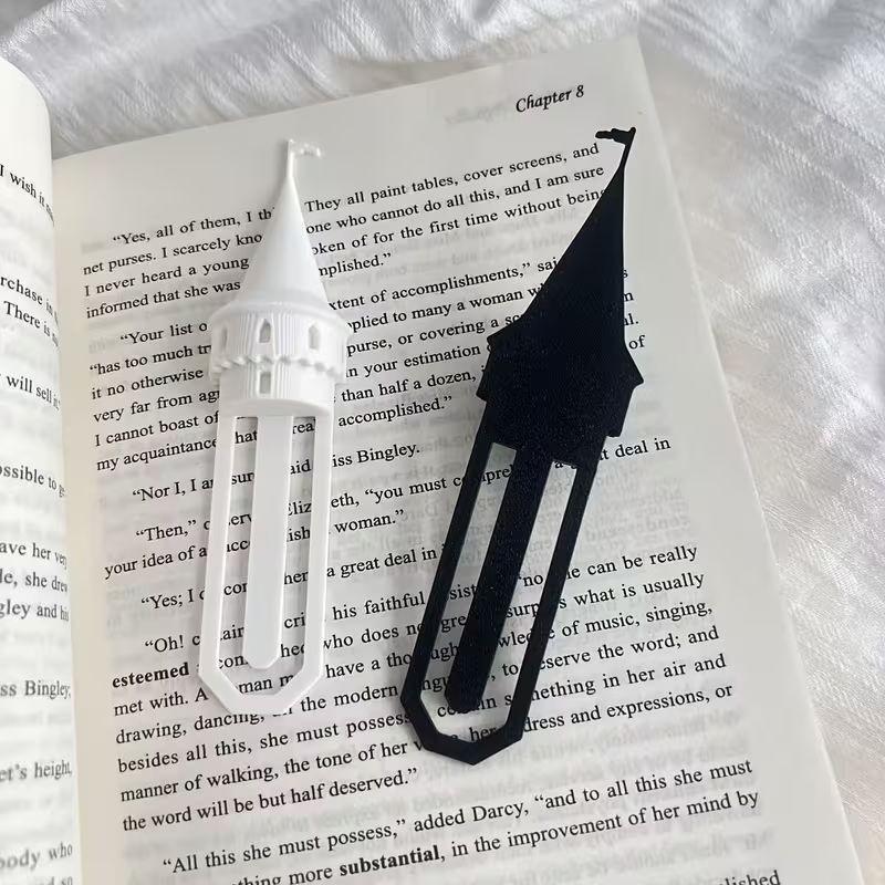 3D Printing Magic Castle Bookmarks Castle Shape Novelty Page Marker Handmade Fun Reading Stationery Reading Accessories