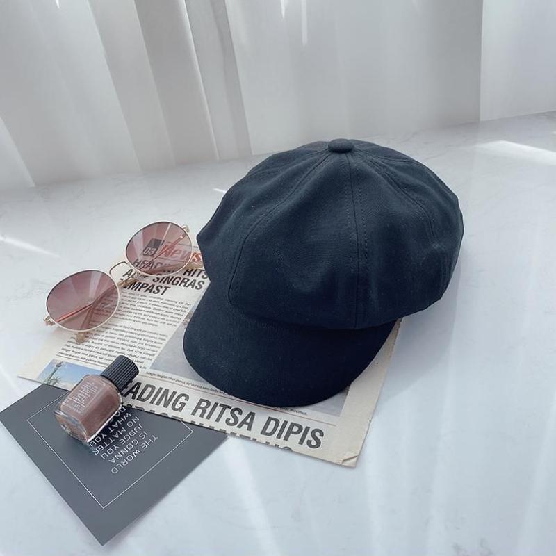 Винтажные осенне-зимние шапки для женщин, однотонная однотонная восьмиугольная кепка газетчика, женская повседневная шапка, зимний берет, женские кепки художника