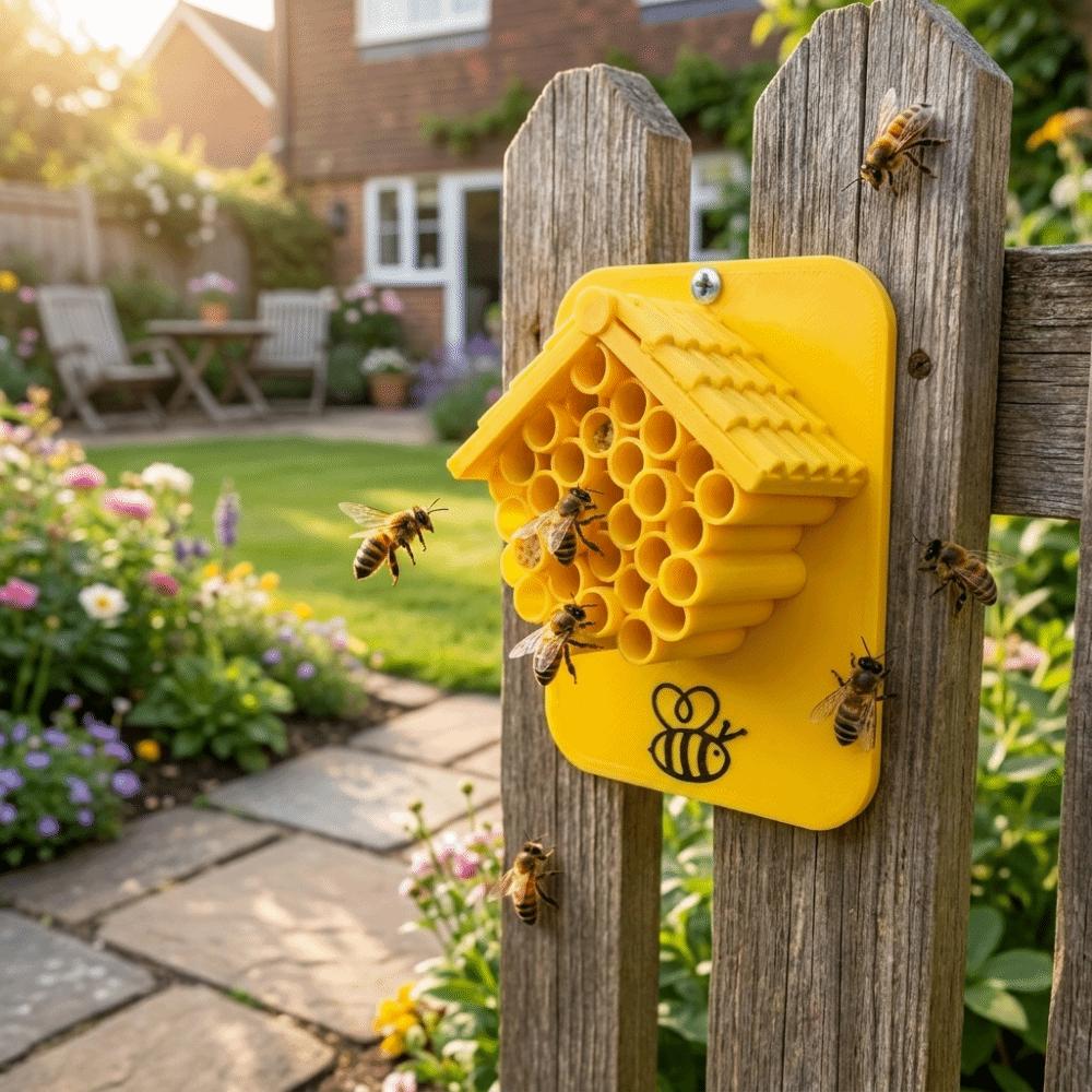 Eco-friendly Garden Bee House Plastic Bee Nesting Houses Outdoor Hanging Beehive Garden Decor