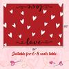 Valentines Day Decor Tablecloth 60x84 Inch: Valentine’s Day Decorations Heart Table Cover for Home(Red)