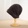 Versatile drawstring knitted hat children's autumn and winter warm curling face small pile hat ear protector bag head cold hat