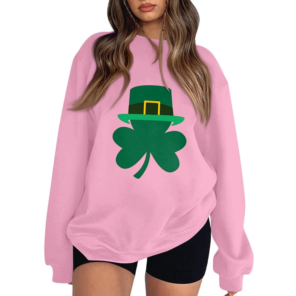 Women's Casual Fashion Valentine's Day Print Long Sleeve O-Neck Sweatshirts Pullover Top