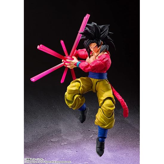 TAMASHII NATIONS S.H.Figuarts Dragon Ball Z Супер Сайян 4 Сон Гоку, Прибл.. 150 мм, ПВХ и АБС, Предварительно собранный