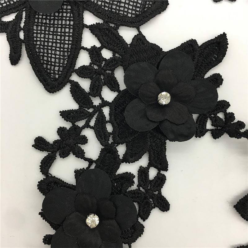 Вышитый цветок DIY патч аппликация жемчуг аксессуары для одежды декор кружева швейные принадлежности