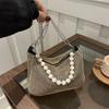 Fashion Hot Diamond Pearl Chain Handbag 2025 Spring New Versatile Ins Shoulder Messenger Bag Chain Bag