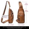 Винтажная мужская кожаная сумка через плечо на одно плечо, нагрудная сумка с верхним слоем из коровьей кожи, маленькая сумка-рюкзак