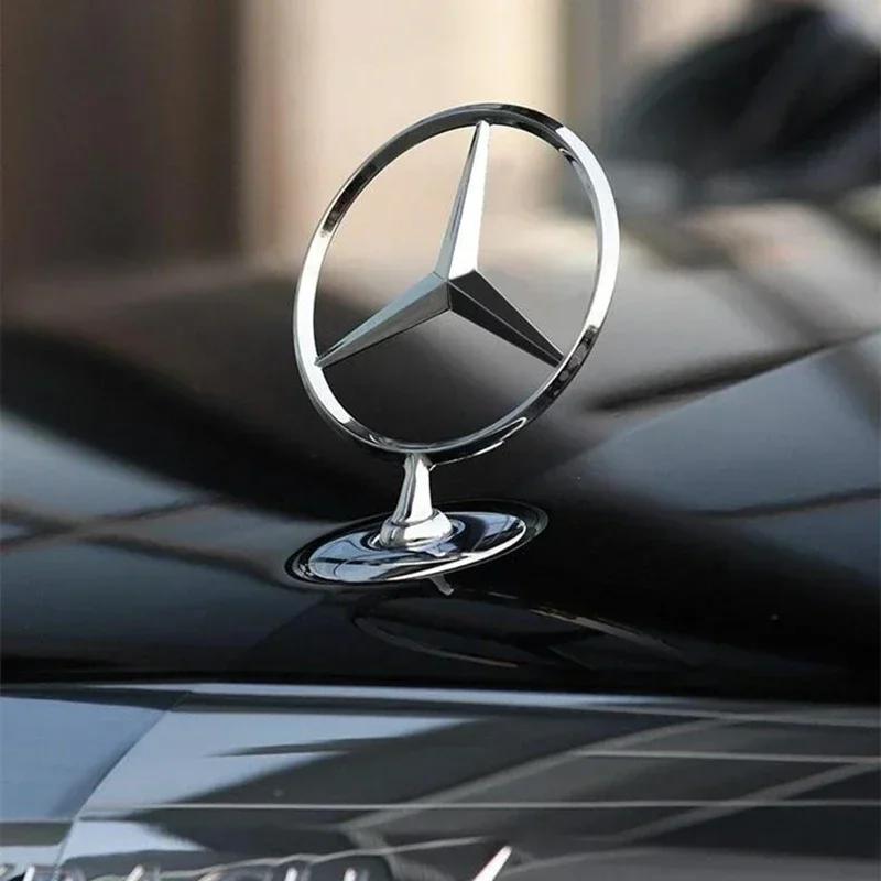 BAK1 3D Front Bonnet Hood Emblem Metal Badge for Mercedes Benz W204 W205 W202 W203 W208 W210 W220 GLA CLA GLC GLK GLE Car Accessories