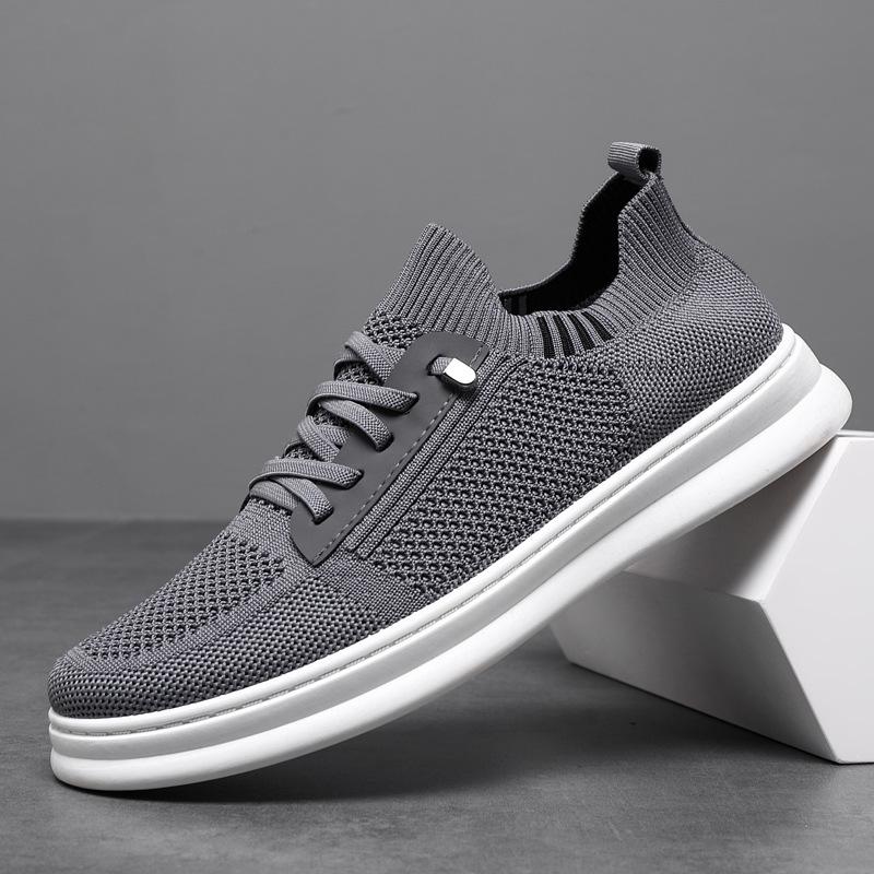Men's Shoes Summer Breathable Fly-woven Mesh Shoes Hollowed Out Korean Version Running Shoes Men's Sports and Leisure Shoes