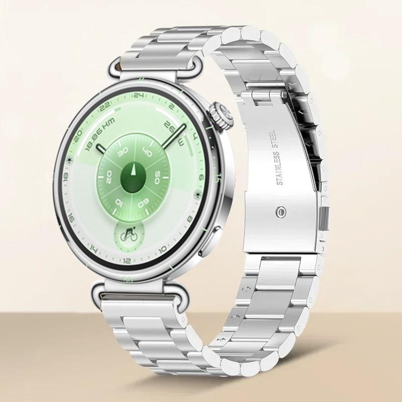 Ремешок из нержавеющей стали 18 мм для Huawei Watch GT6-5-4 41 мм Металлический женский ремешок высокого класса для Huawei Watch 5/GT5Pro 42 мм Xiaomi S4 41 мм